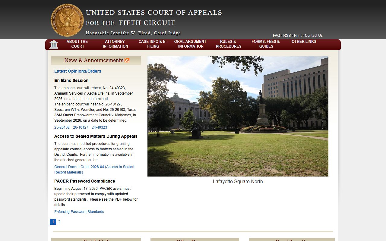 Benton County federal criminal court records appeals at the Fifth Circuit Court of Appeals