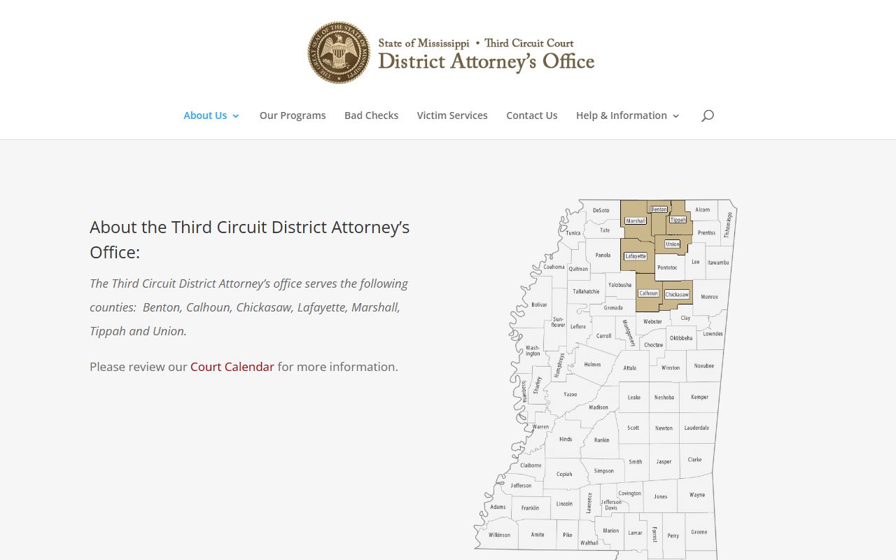 Benton County criminal court records prosecution at the Third Circuit District Attorney's Office