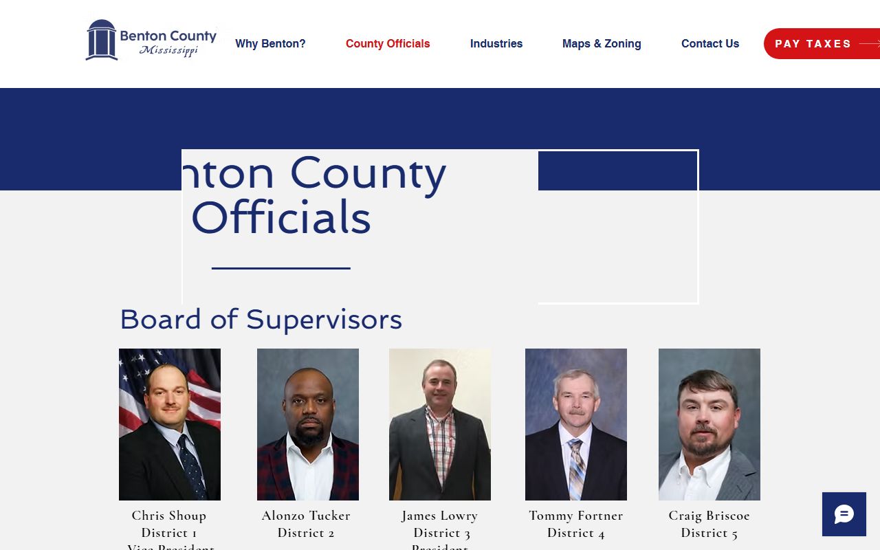 Benton County elected officials page tied to court records