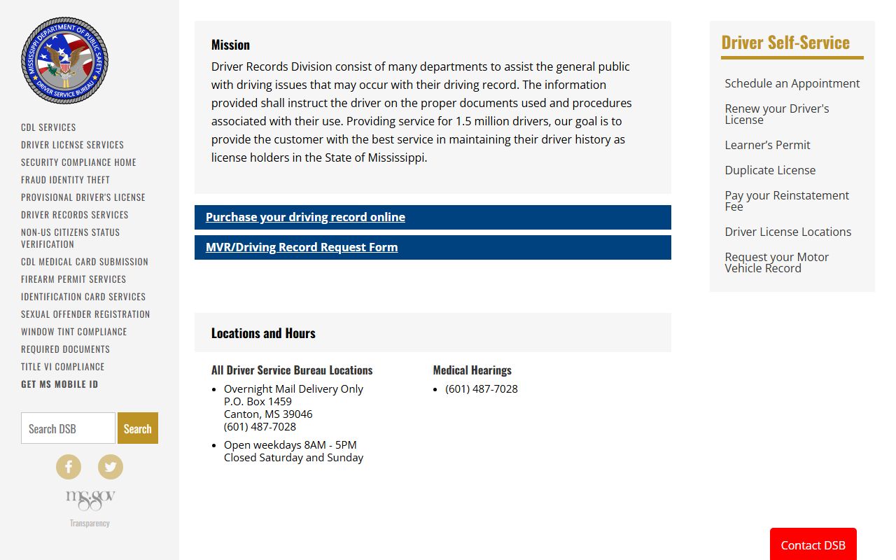 Benton County traffic court records compared with the Mississippi state driver record